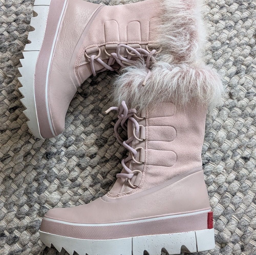 Sorel Pink Fur-Lined Winter Boots